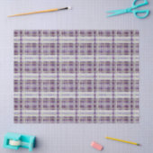 Papier Mousseline Purple Green Christmas Pattern#2 ID1009 (Artisanat)