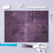 Papier Mousseline Purple Grunge Distressed Journal Vintage (Artisanat)
