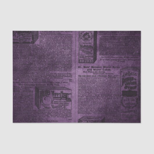 Papier Mousseline Purple Grunge Distressed Journal Vintage (Recto)