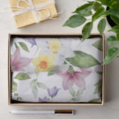 Papier Mousseline Purple Jaune Blanc Vert Floral Vert Pour elle (Cadeau)