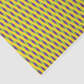 PAPIER MOUSSELINE PURPLE JAUNE MARDI GRAS DIAMOND MOTIF (Détail)