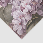 Papier Mousseline Purple Lilac Fleur Papillon Script Découpage (Détail)