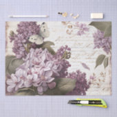 Papier Mousseline Purple Lilac Fleur Papillon Script Découpage (Artisanat)