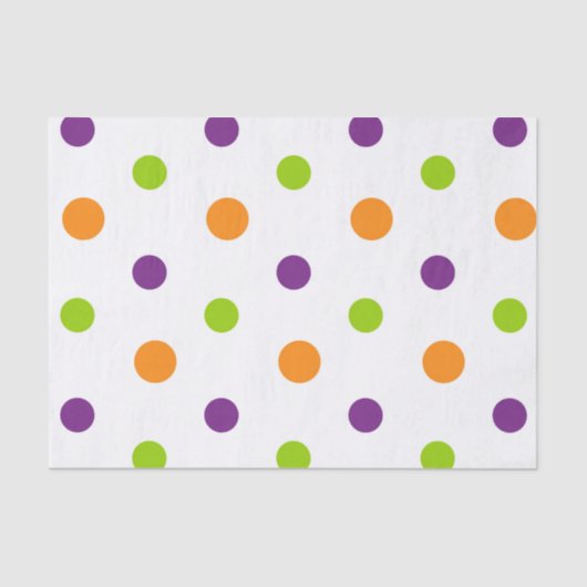 PAPIER MOUSSELINE PURPLE ORANGE GREEN HALLOWEEN POIS (Recto)