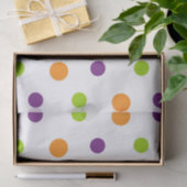 PAPIER MOUSSELINE PURPLE ORANGE GREEN HALLOWEEN POIS (Cadeau)