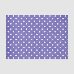 PAPIER MOUSSELINE PURPLE & POIS BLANCS