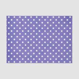 PAPIER MOUSSELINE PURPLE & POIS BLANCS