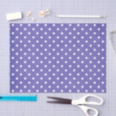 PAPIER MOUSSELINE PURPLE & POIS BLANCS (Artisanat)