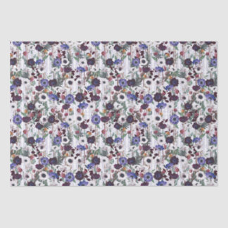 Papier Mousseline Purple Poppy Field Victorian Inspiré Tissu Papier