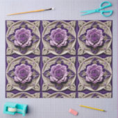 Papier Mousseline Purple Rose Moderne belle collection (Artisanat)