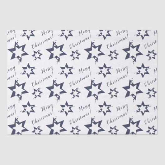 Papier Mousseline Purple Stary - Joyeux Noël personnalisable (Recto)