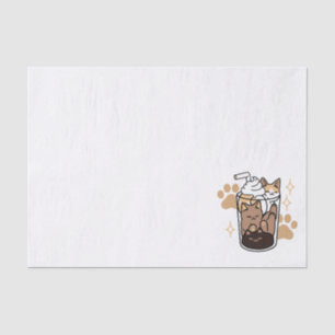 Papier Mousseline Purr-fect Blend : Cat and Coffee Art for Pet Lover