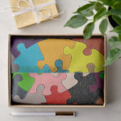 Papier Mousseline puzzle coloré (Cadeau)