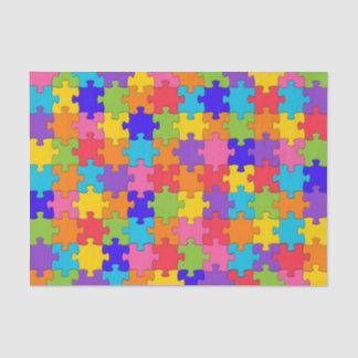 Papier Mousseline Puzzle coloré