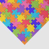 Papier Mousseline Puzzle coloré (Détail)