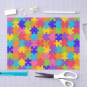 Papier Mousseline Puzzle coloré (Artisanat)