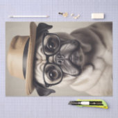Papier Mousseline Puzzle Whimsical en Casquette et lunettes Decoupag (Artisanat)