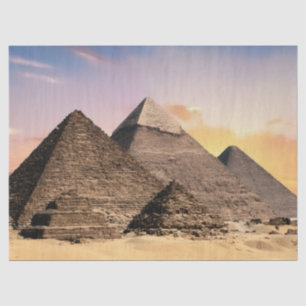 Papier Mousseline pyramides de gizeh Égypte antique paysage désertiq