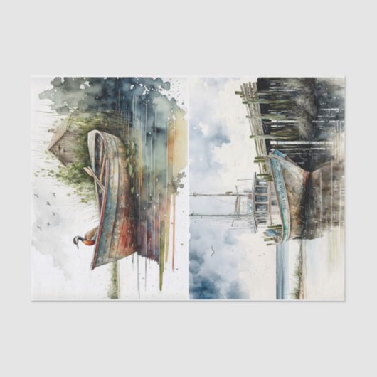 Papier Mousseline Quai de baie (Recto)