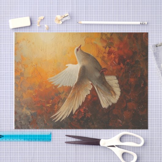 Papier Mousseline Quand les colombes volent2 (Artisanat)