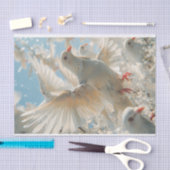 Papier Mousseline Quand les colombes volent6 (Artisanat)