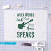Papier Mousseline Quand les mots ne parlent pas musique parler (Artisanat)