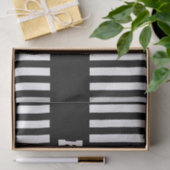 Papier Mousseline quarantième ROUGE NOIR A08 de rayures et de (Cadeau)