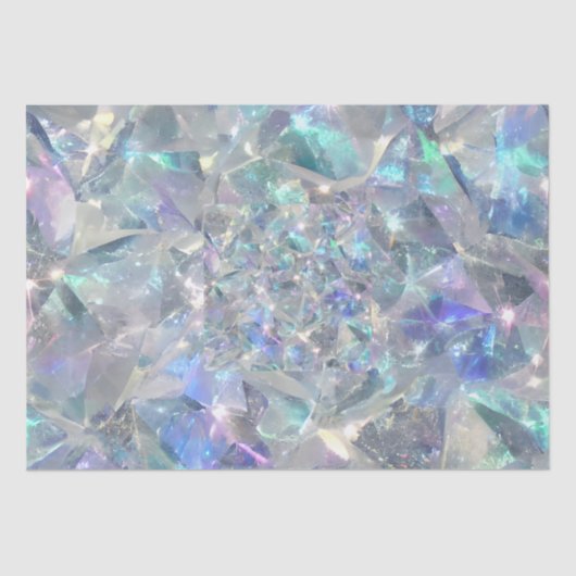 Papier Mousseline Quartz Crystal Sparkly Motif (Recto)