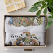 Papier Mousseline quatre animaux célestes (Cadeau)