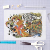 Papier Mousseline quatre animaux célestes (Artisanat)