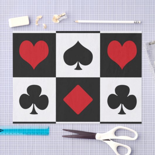 Papier Mousseline Quatre combinaisons de cartes (Artisanat)