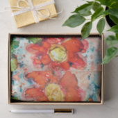 Papier Mousseline Quatre Fleurs CRAZY Papier Tissu (Cadeau)