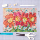 Papier Mousseline Quatre Fleurs CRAZY Papier Tissu (Artisanat)