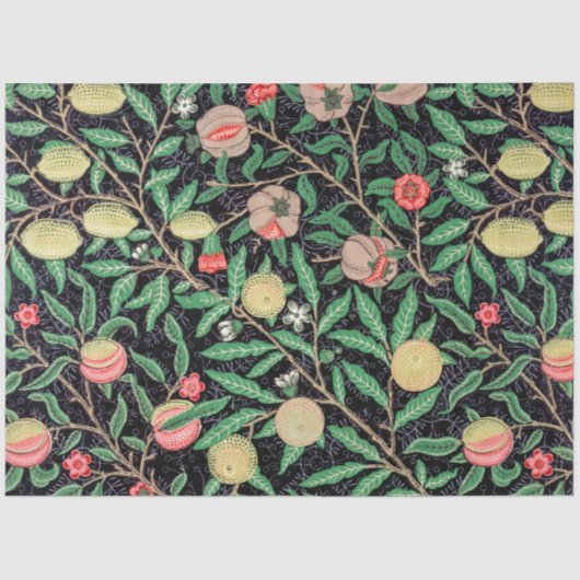 Papier Mousseline Quatre fruits, William Morris (Recto)