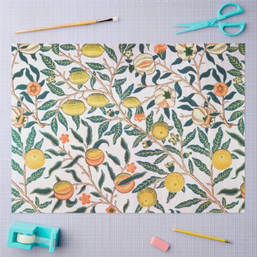 Papier Mousseline Quatre fruits, William Morris (Artisanat)