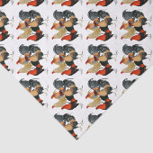 Papier Mousseline Quatre Gamecocks (Détail)