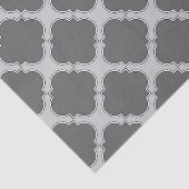 Papier Mousseline Quatrefoil dans les tons gris (Détail)