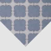 Papier Mousseline Quatrefoil gris bleu (Détail)