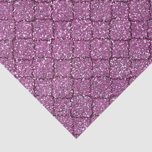 Papier Mousseline Quatrefoil Parties scintillant rose Faux (Détail)