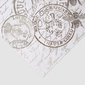 Papier Mousseline Queen Bee French Postmark Découpage de script fran (Détail)