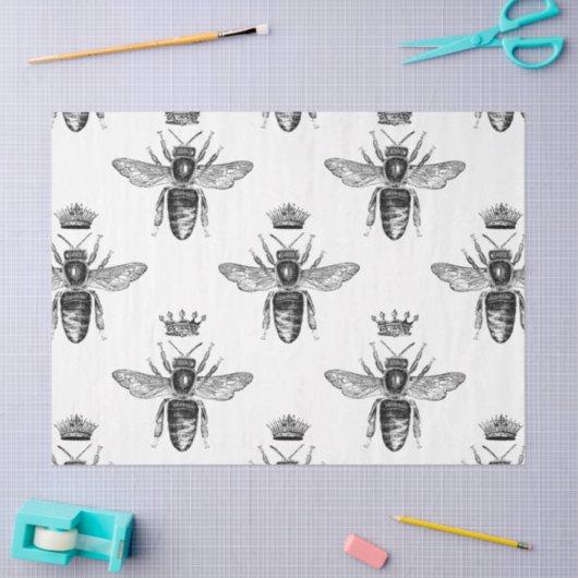 Papier Mousseline Queen Bee Series Design 20 (Artisanat)