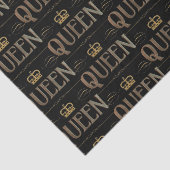 Papier Mousseline QUEEN Calligraphie Lettres - Elegant Rich Royal (Détail)