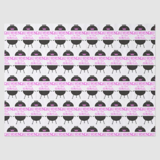 Papier Mousseline Queen Of The Grill, Couronne Rose (Recto)