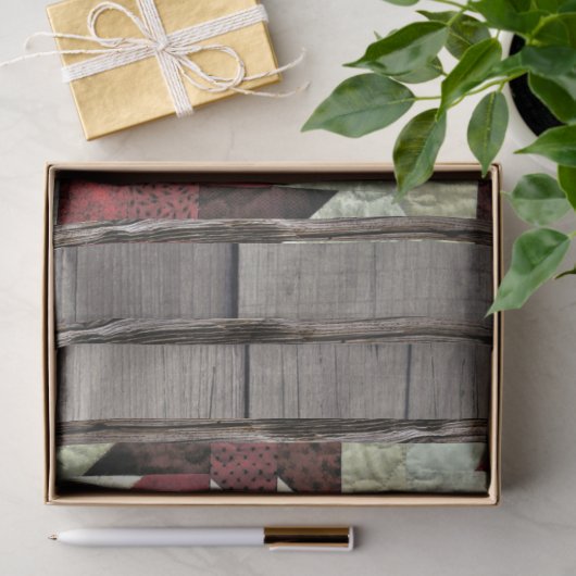 Papier Mousseline Quilt d'ours noir Bois rustique (Cadeau)