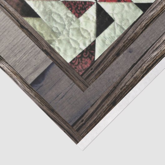 Papier Mousseline Quilt d'ours noir Bois rustique (Détail)