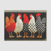 Papier Mousseline Quilted Fun Country Hens & Roosters EN2R Decoupage (Recto)