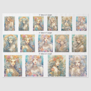 Papier Mousseline Quinze Jeunes Filles de la Mer (3) Tailles Decoupa