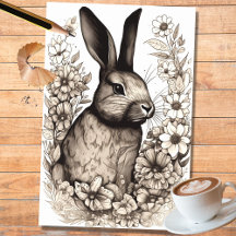 Rabbit en ligne Art 2 Découpage papier