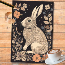 Rabbit en ligne Art 3 Découpage papier