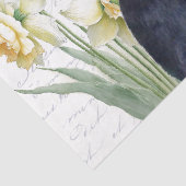 Papier Mousseline Rabbit Jaune Daffodique Fleur Français Script Craf (Détail)